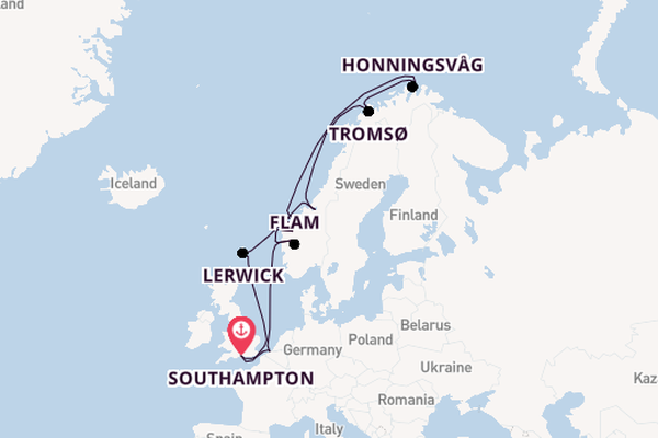 Norway from Southampton, England with the Celebrity Apex