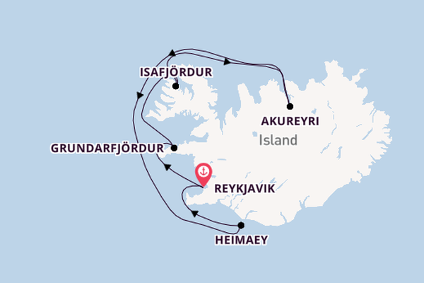 Arktis ab Reykjavik, Island auf der MS Fridtjof Nansen