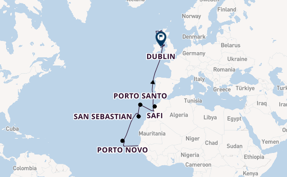 British Isles from Dakar, Senegal with the Silver Endeavour