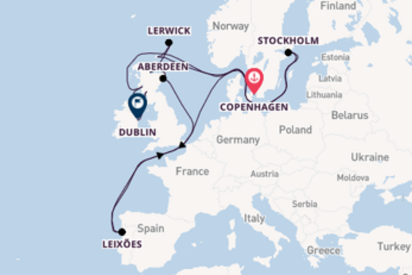 Cruise with the Azamara Journey to Dublin from Copenhagen