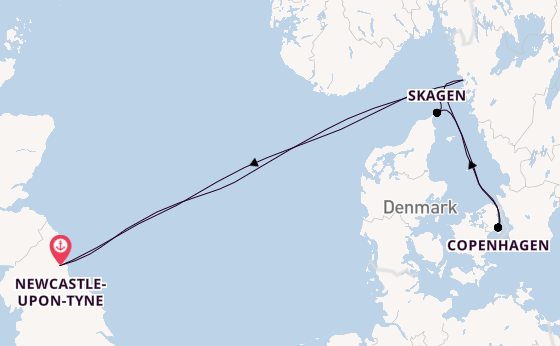 8 day cruise with the Ambition to Newcastle-upon-Tyne