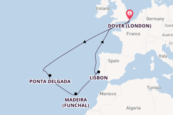 14 day journey on board the Borealis from Dover (London)