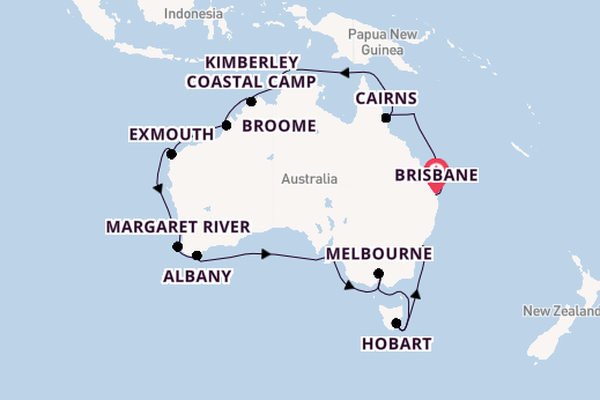 Australia from Brisbane, Australia with the Crown Princess