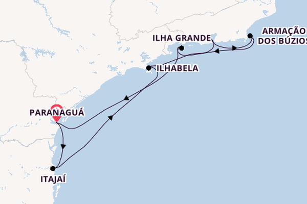 Brazil from Paranaguá, Brazil with the MSC Musica