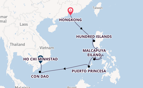 Zuidoost-Azië vanaf Hongkong, China met de MS EUROPA