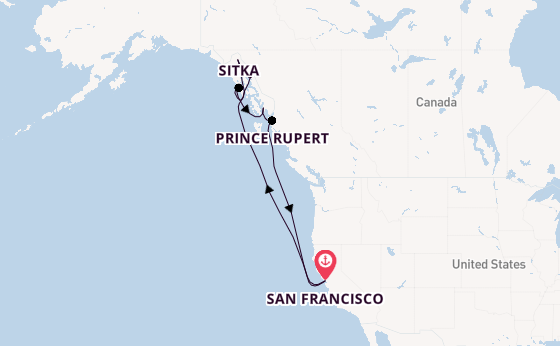 Alaska & West Canada from San Francisco, USA with the Ruby Princess