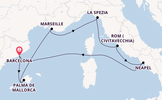 Legend of the Seas - Barcelona & die neue Legende im Mittelmeer