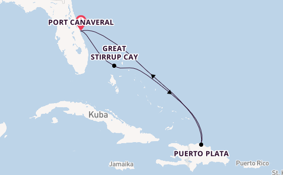 Karibik ab Port Canaveral, USA auf der Norwegian Breakaway