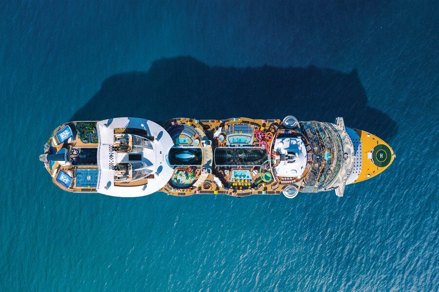 at sea