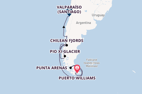 Patagonia from Puerto Williams, Chile with the Silver Cloud