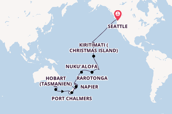 Westerdam - Eine spektakuläre Reise durch die Inselwelt Hawaiis, das Paradies Polynesiens und zu den Schätzen Neuseelands