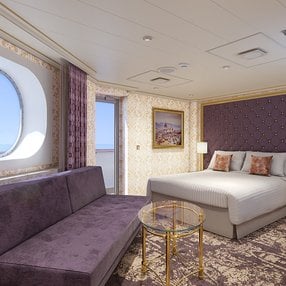 Come aboard the undefined and discover one of 69 cabin categories on a total of 14 decks that can accommodate 4126 passengers. Choose your dream cabin and feel at home on board the undefined!