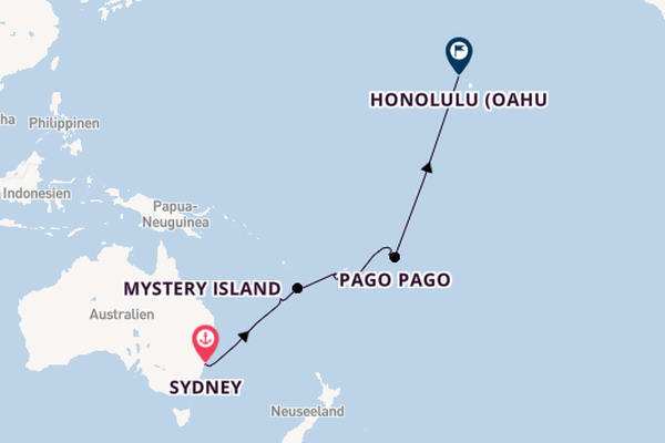 Südsee ab Sydney auf der Celebrity Edge