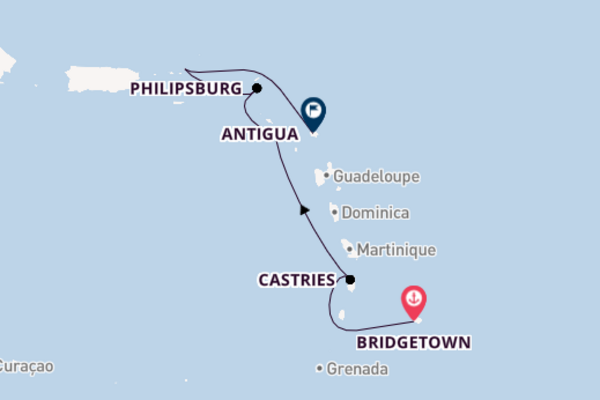 Caribbean from Bridgetown, Barbados with the Arvia