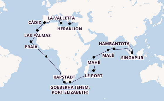 Mittelmeer ab Antalya, Türkei auf AIDAstella