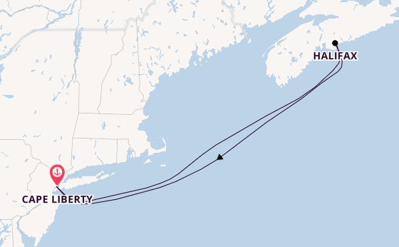 Amerikaanse Oostkust vanaf Cape Liberty, New Jersey met de Independence of the Seas