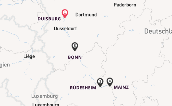 Rhein ab Duisburg, Deutschland auf der A-ROSA SENA 