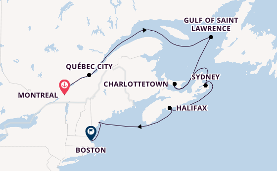 New England from Montreal, Canada with the Volendam