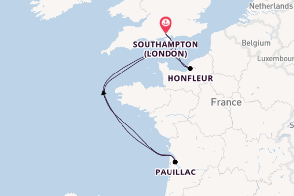 Cruising from Southampton (London) via Honfleur