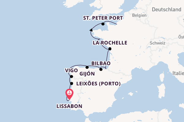 Portugal ab Lissabon, Portugal auf der SEA CLOUD SPIRIT