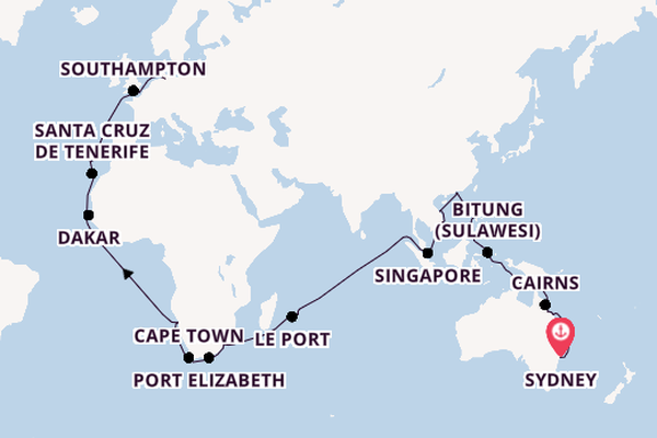 Southeast Asia from Sydney, Australia with the Queen Victoria