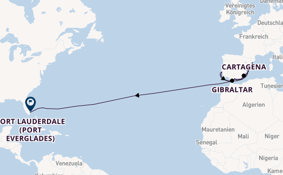 Transatlantik ab Barcelona, Spanien auf der Oosterdam