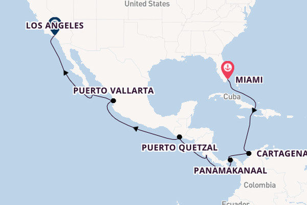 Midden-Amerika vanaf Miami, Verenigde Staten met de Norwegian Joy