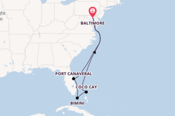 In 9 Tagen nach Baltimore über Coco Cay