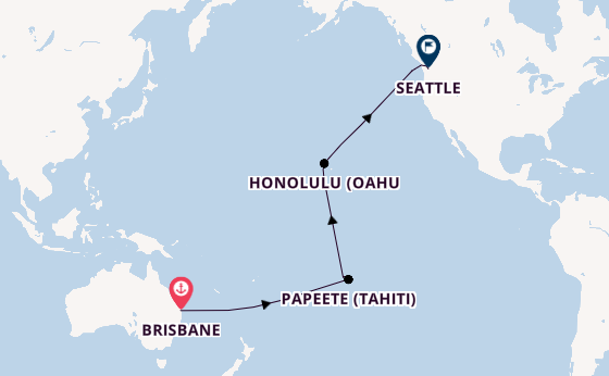 Transpazifik ab Brisbane, Australien auf der Quantum of the Seas