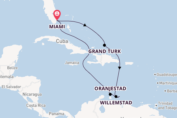 Caribbean vanaf Miami, Verenigde Staten met de Queen Elizabeth