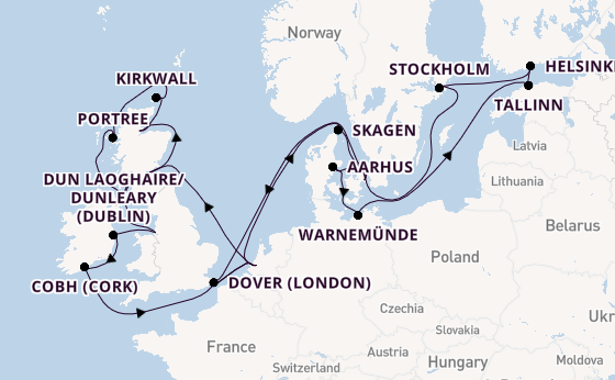 British Isles from Rotterdam, Netherlands with the Nieuw Statendam