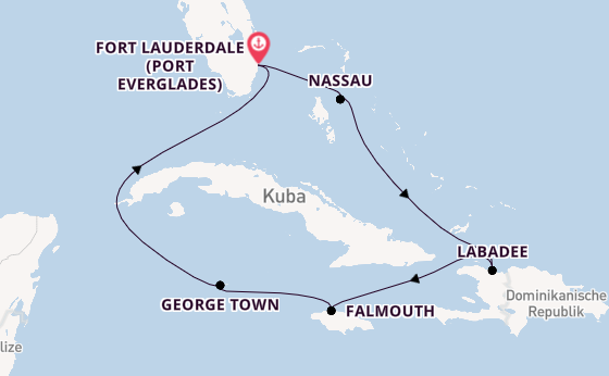 Karibik ab Fort Lauderdale (Port Everglades), USA auf der Explorer of the Seas