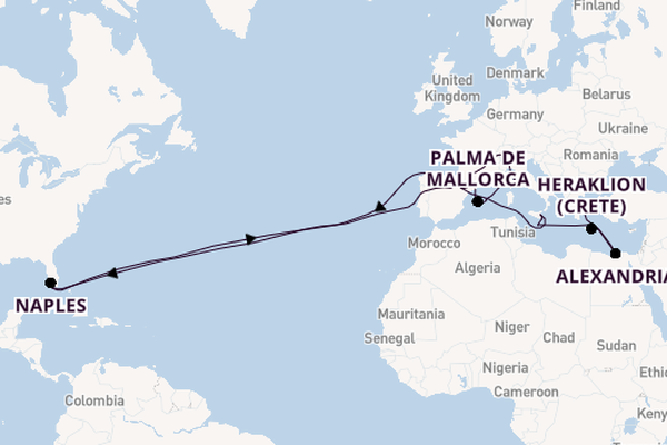 Transatlantic from Athens (Piraeus), Greece with the Azamara Onward