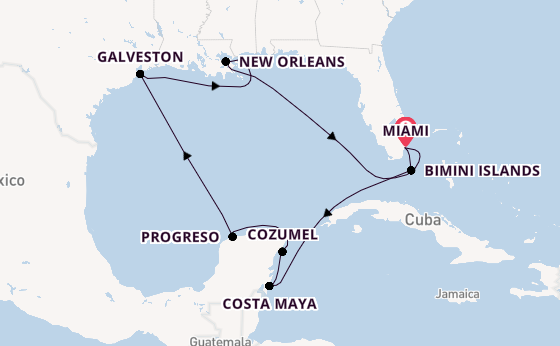 Caribbean from Miami, Florida with the EUROPA