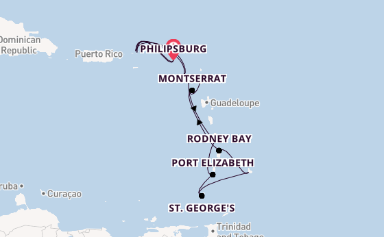 Caribbean from Philipsburg, St. Maarten, Netherlands Antilles with the Seabourn Ovation 