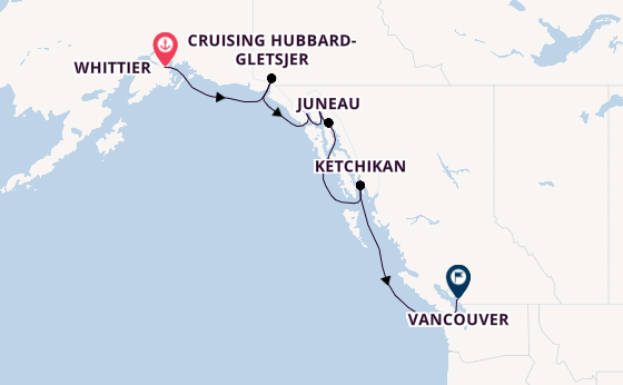 Alaska vanaf Whittier, Alaska met de Westerdam