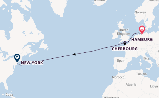 Transatlantic from Hamburg, Germany with the Queen Mary 2