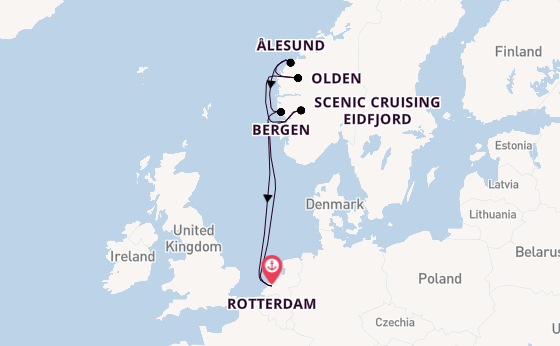 Norway from United Kingdom with the Nieuw Statendam