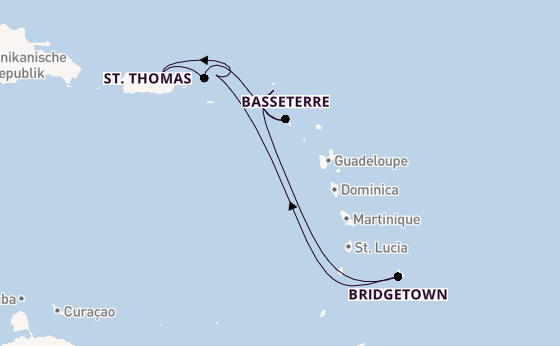 Karibik ab San Juan, Puerto Rico auf der Norwegian Prima