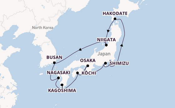 Japan vanaf Tokio, Japan met de Sapphire Princess