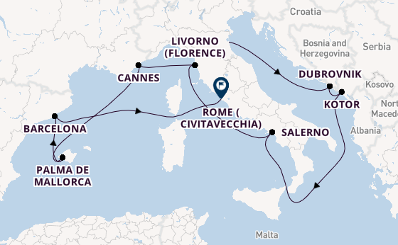 Norwegian Prima Adriatic Coasts, Italian Riviera and Spanish Siestas