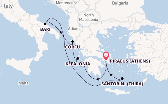 Greek Isles & Italian Shores With Stay