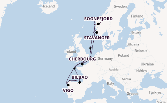 Norway from Southampton, England with the Arvia