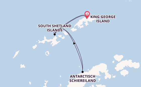 Antarctica vanaf King George Island, Antarctica met de Silver Endeavour