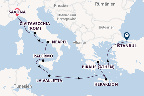 Costa Pacifica – Die schönste Reisezeit fürs Mittelmeer zum unschlagbaren Preis