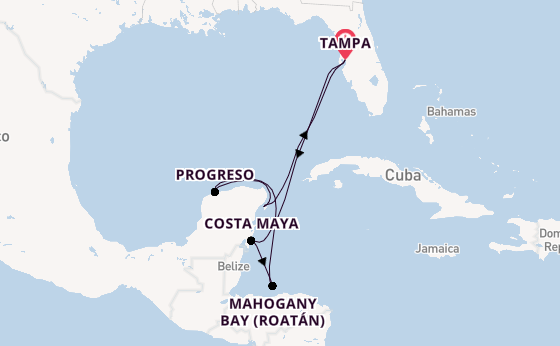 Western Caribbean from Tampa, Florida with the Serenade of the Seas