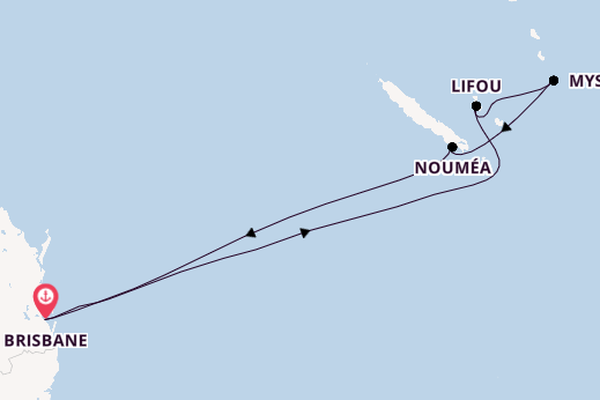 South Pacific from Brisbane, Australia with the Carnival Encounter