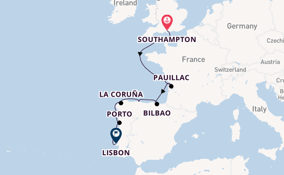 Portugal from Southampton, England with the Sonata (Oceania)
