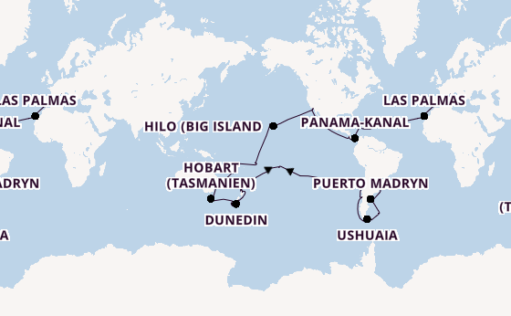 Weltreise ab Buenos Aires, Argentinien auf der MSC Magnifica