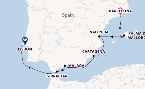 Western Mediterranean from Barcelona, Spain with the Seven Seas Explorer
